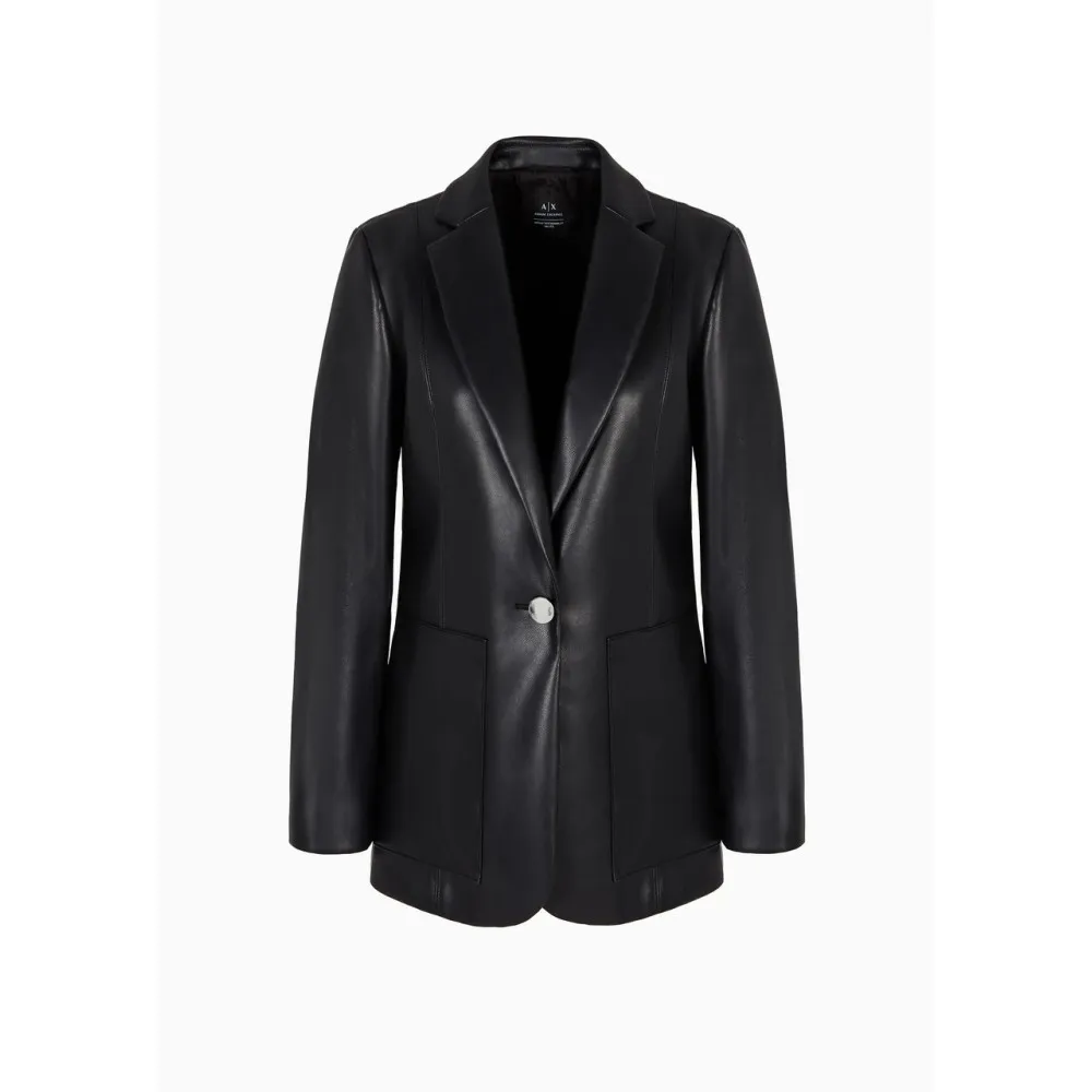 Blazer donna in pelle Armani Exchange