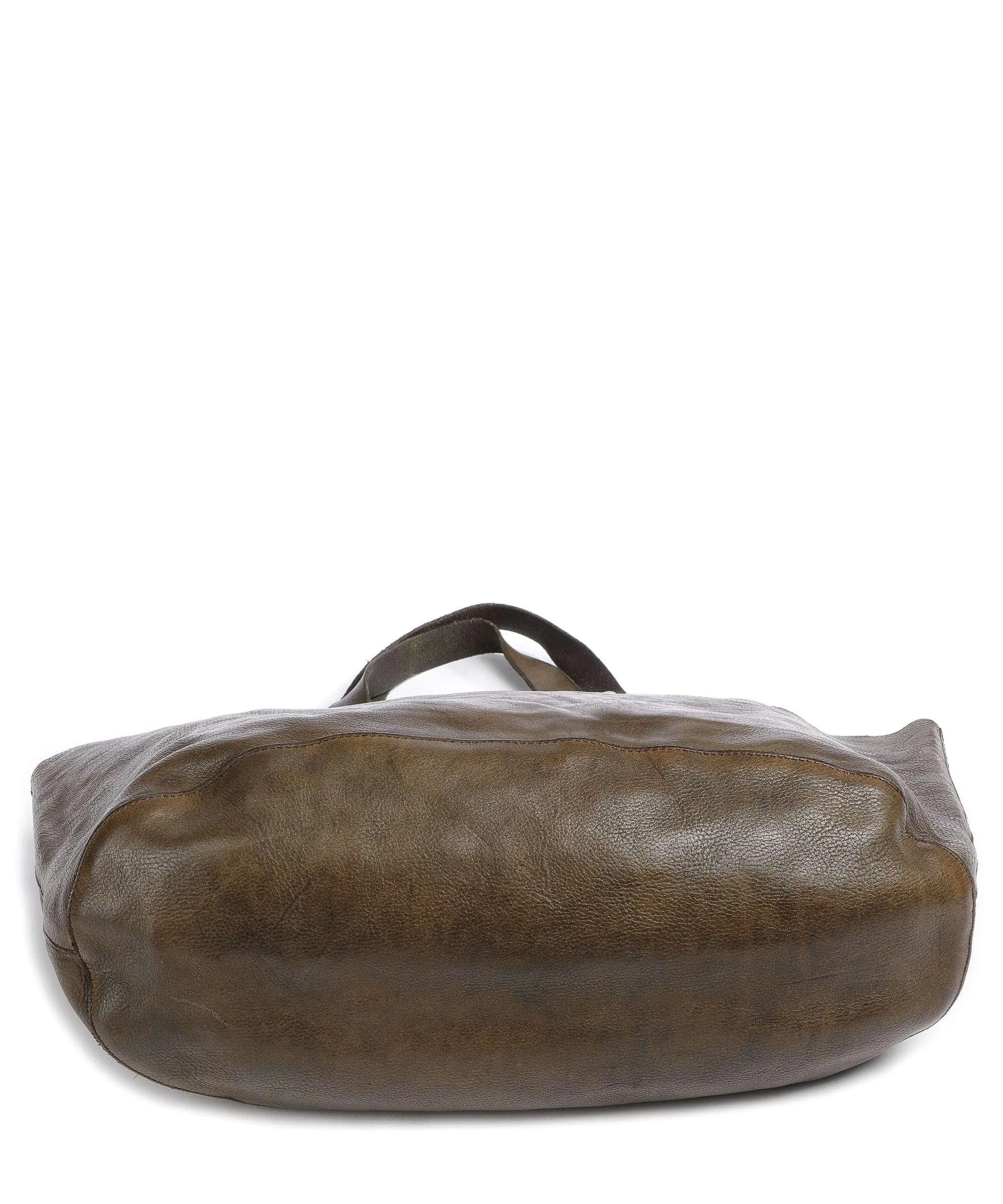  Campomaggi Borsa shopper pelle di vacchetta grana verde-oliva  