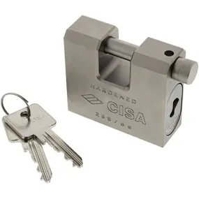 CISA LUCCHETTO ACCIAIO RETTANGOLARE CON CHIAVE LIM MM84*