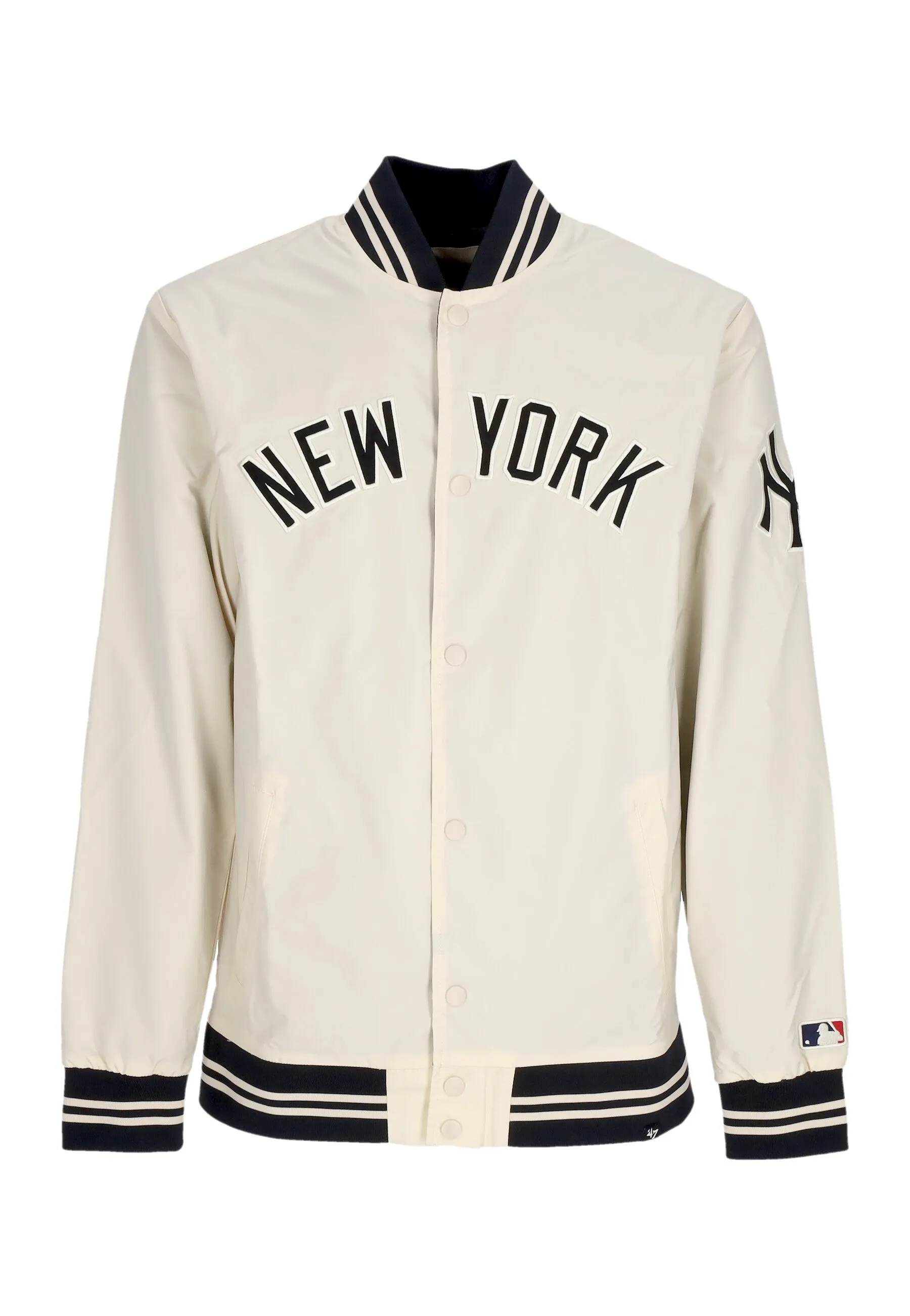 Giubbotto College Uomo Mlb Wordmark Regent Jacket Neyyan Natural