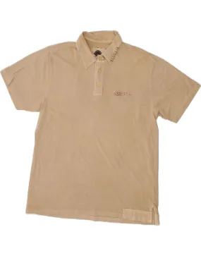 MAUI AND SONS Mens Polo Shirt Medium Beige Cotton
