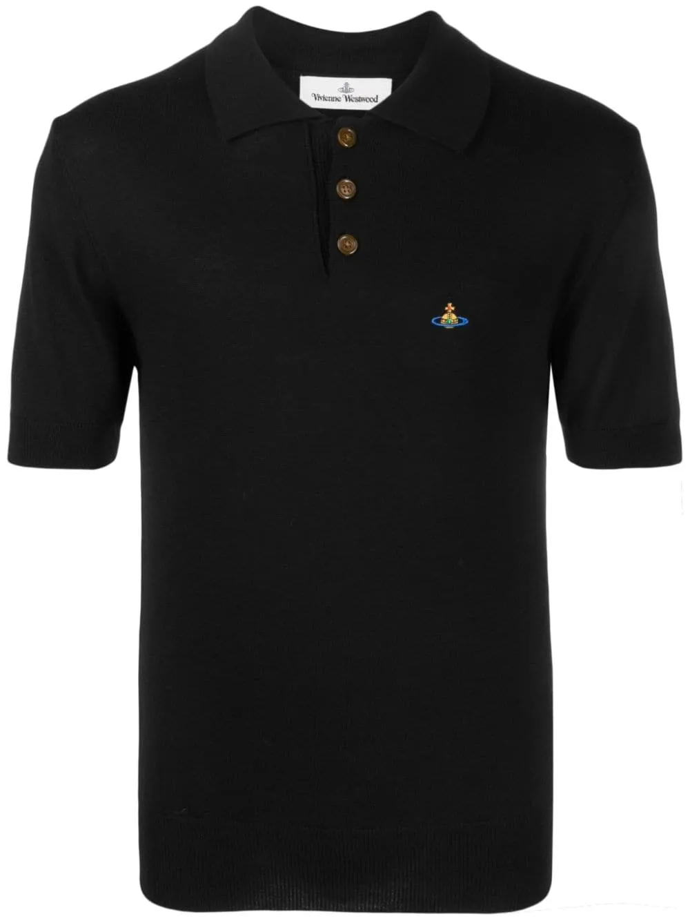 polo nera con logo