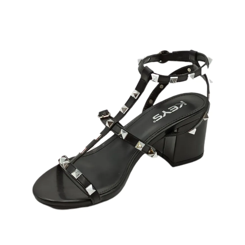Sandalo mignon donna ecopelle King 6471 BLACK