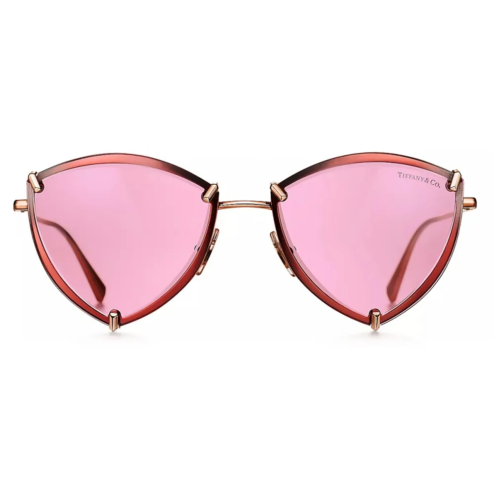 Tiffany & Co. - Occhiale da Sole Forma Triangolare - Oro Rosa - Collezione Tiffany - Tiffany & Co. Eyewear